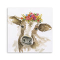 30 Watercolor Floral Cow Canvas Wall Art