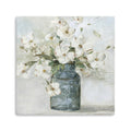 30 x 30 Watercolor Soft Pastel Dogwood Bouquet Canvas Wall Art
