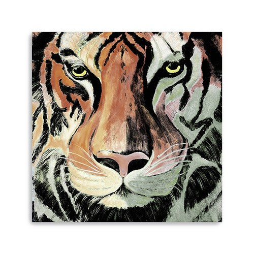 20 Staring Tiger Portrait Canvas Wall Art