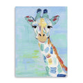 40 x 30 Pastel Patchwork Giraffe Canvas Wall Art