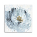 20 x 20 Watercolor Abstract Gray Blue Flower Canvas Wall Art