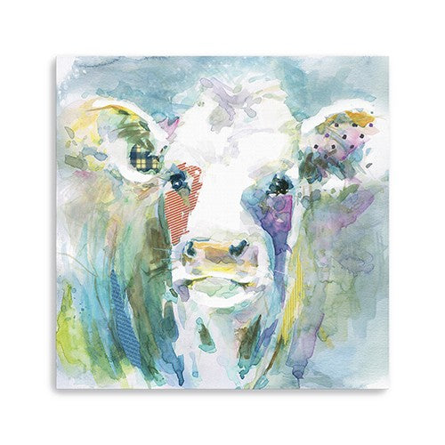 20 Watercolor Cow Canvas Wall Art