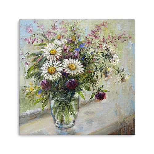 40 Pretty Vase of Flowers Canvas Wall Art