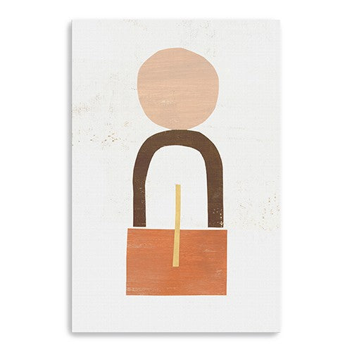 24 Abstract Orange Shapes in Balance Canvas Wall Art
