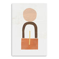 48 Abstract Orange Shapes in Balance Canvas Wall Art