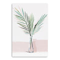 24 Pretty Green Foliage Pink Canvas Wall Art