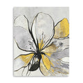 30 Modern Yellow and Black Flower in Bloom Canvas Wall Art
