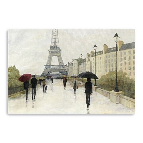 48 Parisian Rainy Day Canvas Wall Art