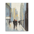 20 x 16 Watercolor Walk in the City Canvas Wall Art