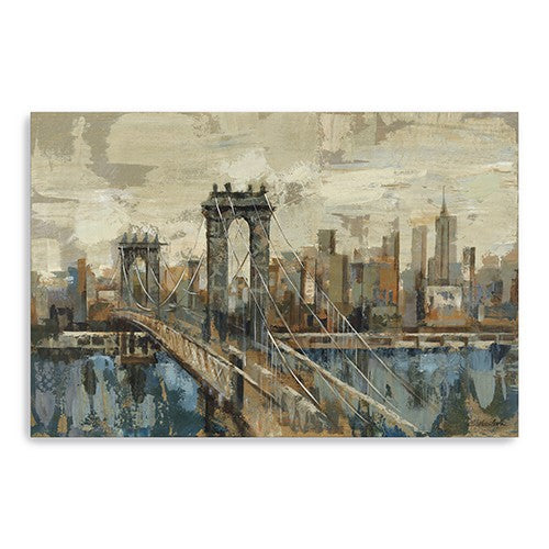 48 Vintage Inspired NYC city skyline Canvas Wall Art