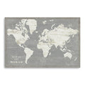 24 Minimalist World Map Canvas Wall Art