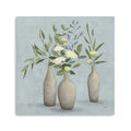 40 Bohemian Flowers in Ceramic Vases Canvas Wall Art