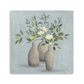 40 Pretty Bohemian Flowers in Ceramic Vases Canvas Wall Art