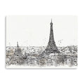 40 Monochrome Paris Rooftops Sketch Canvas Wall Art