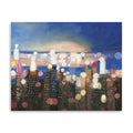 30 x 24 Watercolor City Lights on the Horizon Canvas Wall Art