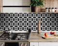 4 X 4 Black and White Stark Peel and Stick Removable Tiles