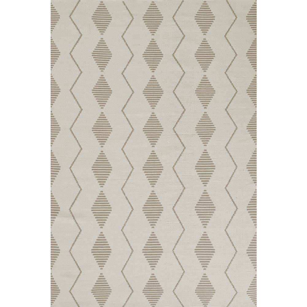 Contemporary Rectangle Area Rug, Ivory, 2 X 3