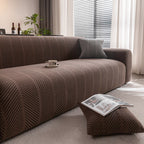 High Stretch Chevron Sofa Cover, Soft Washable Textured Jacquard Slipcover for Couch