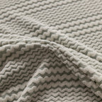 Modern Textured Stretch Sofa Cover, Plush Fleece Sofa Slipcover with 3D Stripe Texture