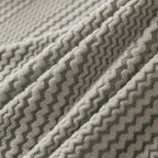 Modern Textured Stretch Sofa Cover, Plush Fleece Sofa Slipcover with 3D Stripe Texture