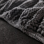 Modern Textured Stretch Sofa Cover, Plush Fleece Sofa Slipcover with 3D Stripe Texture
