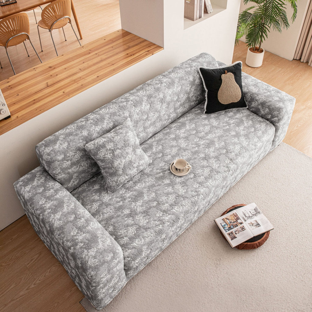 High Stretch Thick 3D Spacer Sofa Cover, Air-Layer Jacquard Cushioned Couch Slipcover