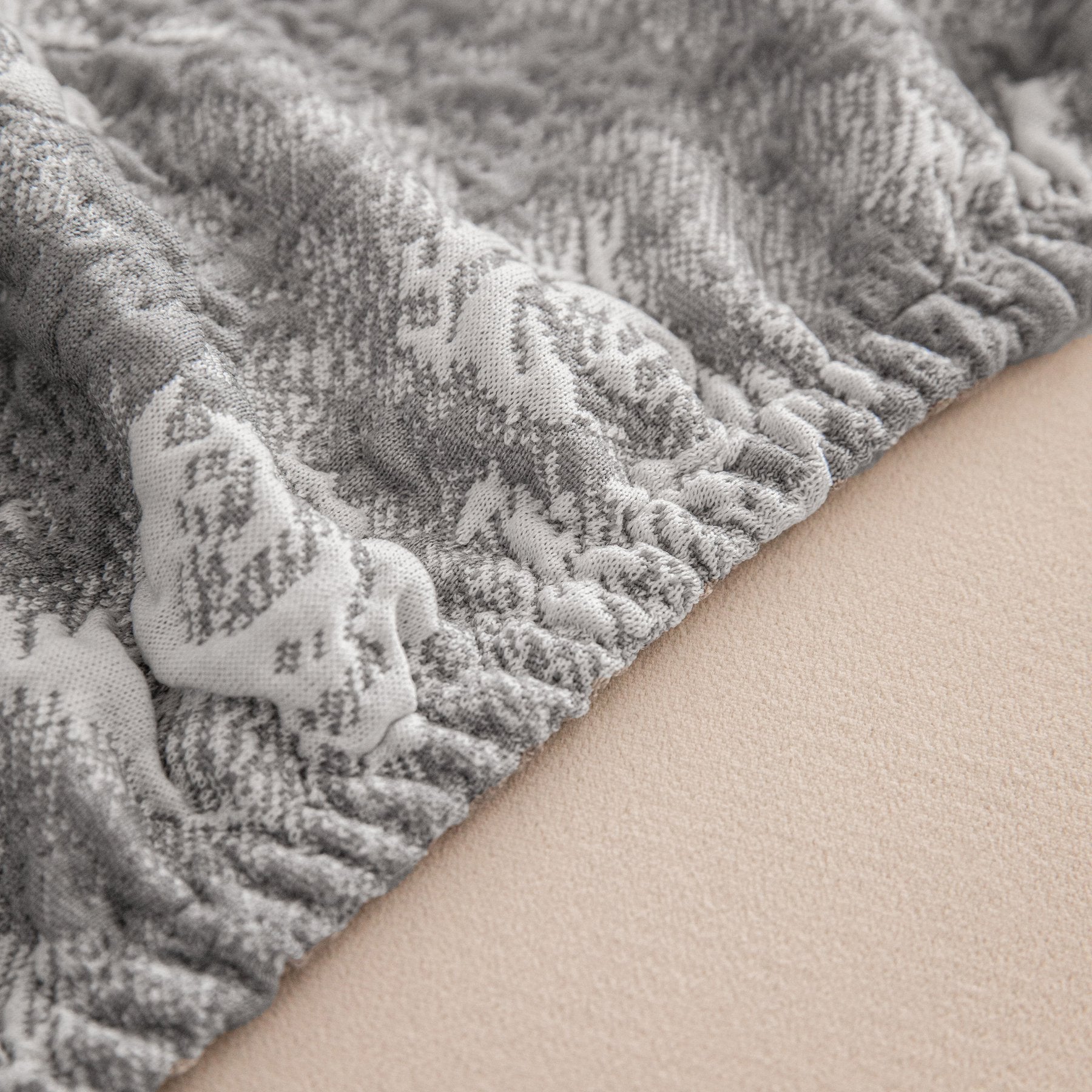 High Stretch Thick 3D Spacer Sofa Cover, Air-Layer Jacquard Cushioned Couch Slipcover