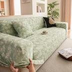 High Stretch Thick 3D Spacer Sofa Cover, Air-Layer Jacquard Cushioned Couch Slipcover