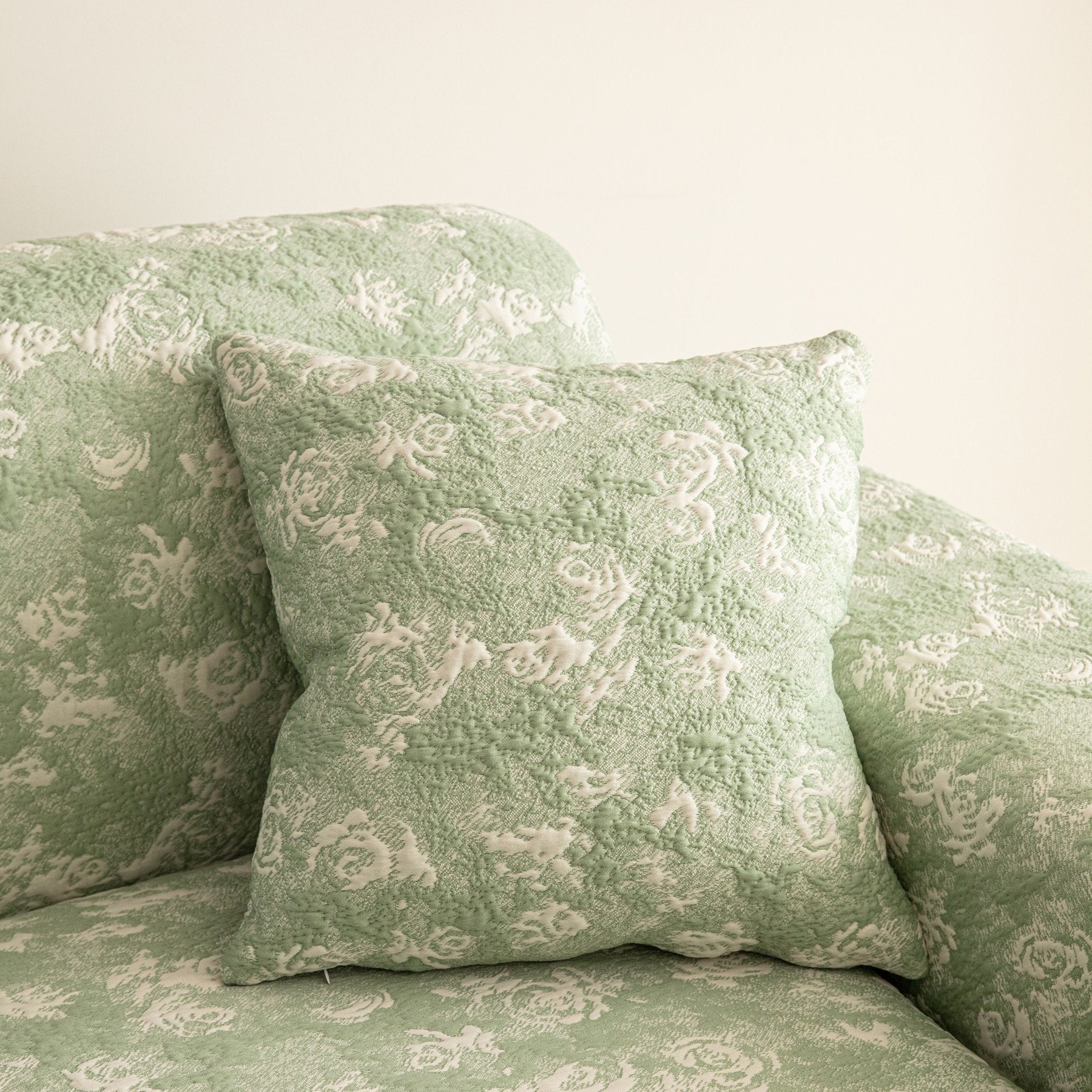 High Stretch Thick 3D Spacer Sofa Cover, Air-Layer Jacquard Cushioned Couch Slipcover