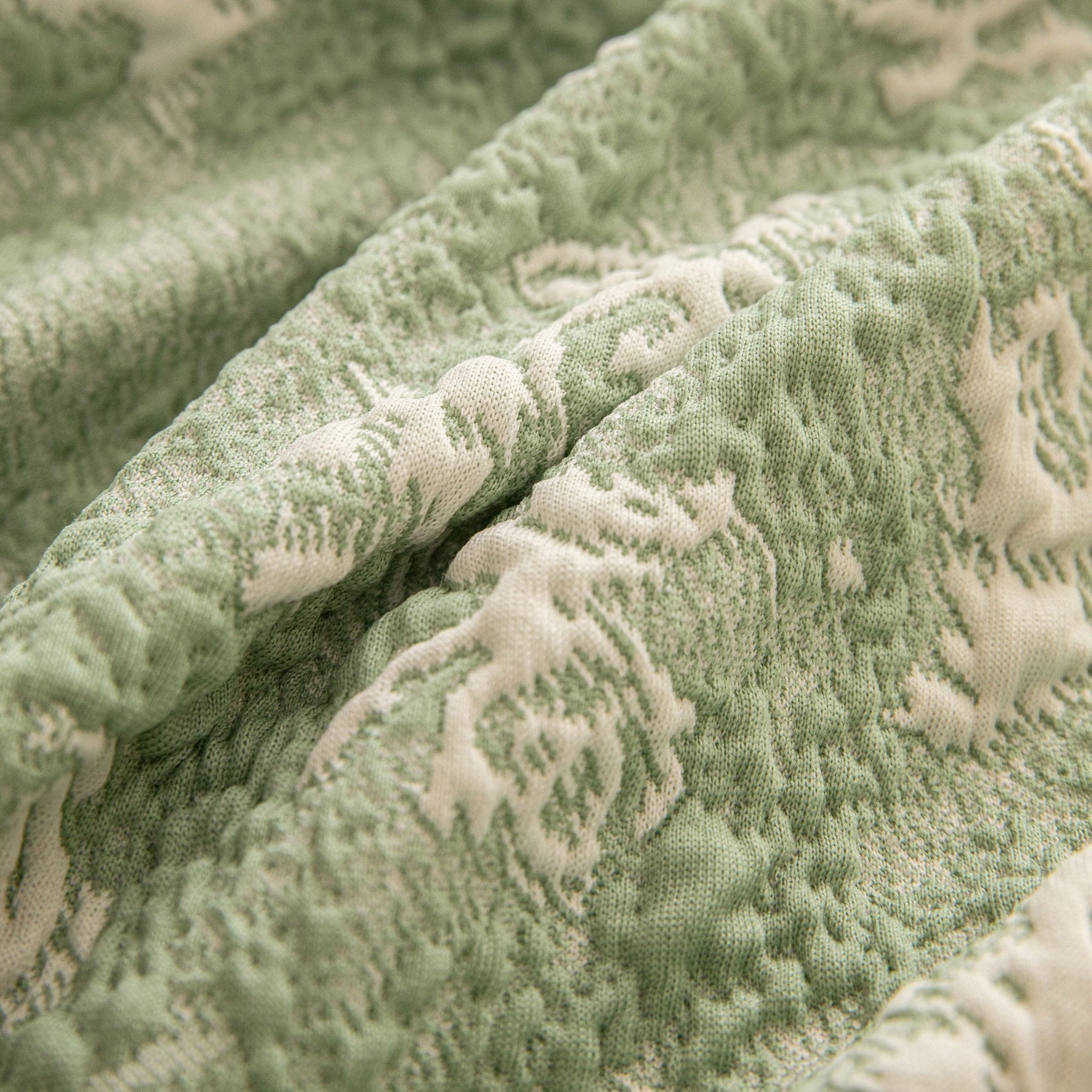 High Stretch Thick 3D Spacer Sofa Cover, Air-Layer Jacquard Cushioned Couch Slipcover