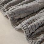 High Stretch Embossed Geometric Slipcover for Couch, Cozy Plush Fleece Couch Cover