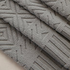 High Stretch Embossed Geometric Slipcover for Couch, Cozy Plush Fleece Couch Cover