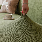Elastic Stretch Sofa Cover Slipcover,  Thick Plush Wavy Flowing Texture Couch Cover