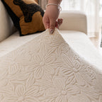 High Elastic Floral Couch Slipcover, Jacquard Stretch Non-Slip Furniture Protector