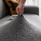 High Elastic Floral Couch Slipcover, Jacquard Stretch Non-Slip Furniture Protector