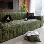 High Stretch Couch Slipcover with Abstract Stripe, Washable Non-Slip Cover for Dogs