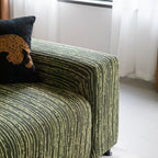 High Stretch Couch Slipcover with Abstract Stripe, Washable Non-Slip Cover for Dogs