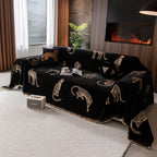 Leopard Sofa Cover Blanket Stylish Furniture Protector Throw for Couches & Loveseats