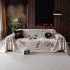 Leopard Sofa Cover Blanket Stylish Furniture Protector Throw for Couches & Loveseats
