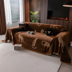 Leopard Sofa Cover Blanket Stylish Furniture Protector Throw for Couches & Loveseats