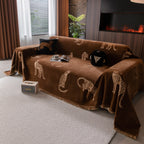 Leopard Sofa Cover Blanket Stylish Furniture Protector Throw for Couches & Loveseats