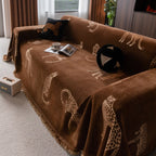 Leopard Sofa Cover Blanket Stylish Furniture Protector Throw for Couches & Loveseats