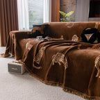 Leopard Sofa Cover Blanket Stylish Furniture Protector Throw for Couches & Loveseats