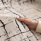 Modern Couch Protector Blanket Woven Chenille Sofa Cover Throw with Artistic Grid