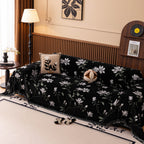 Luxury Thickened Sofa Throw Cover, Decorative Cozy Floral Jacquard Couch Cover Blanket
