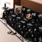 Luxury Thickened Sofa Throw Cover, Decorative Cozy Floral Jacquard Couch Cover Blanket