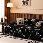Luxury Thickened Sofa Throw Cover, Decorative Cozy Floral Jacquard Couch Cover Blanket