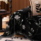 Luxury Thickened Sofa Throw Cover, Decorative Cozy Floral Jacquard Couch Cover Blanket