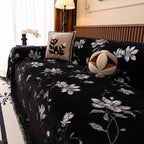 Luxury Thickened Sofa Throw Cover, Decorative Cozy Floral Jacquard Couch Cover Blanket