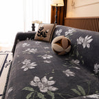 Luxury Thickened Sofa Throw Cover, Decorative Cozy Floral Jacquard Couch Cover Blanket